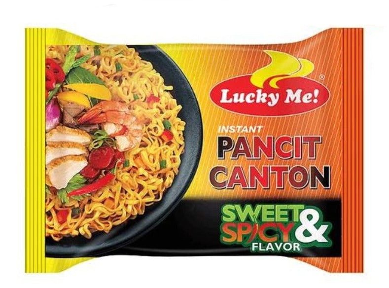 Lucky Me Instant Pancit Canton Sweet & Spicy 80g - Lucky Me Pancit