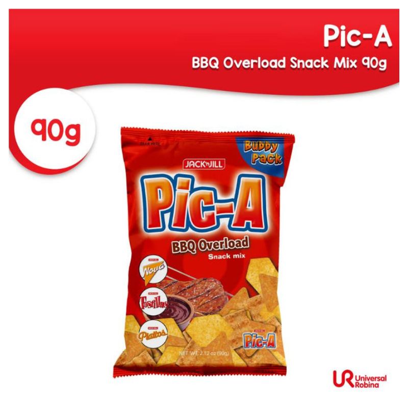 Pic-A Chips Philippine Snack BBQ Overload Mix 90g