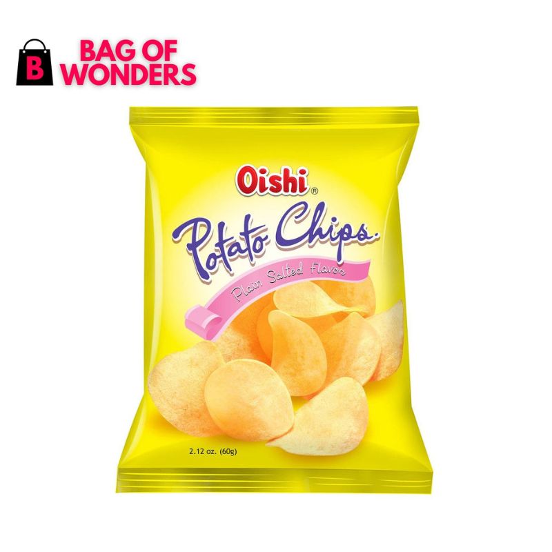 Oishi Potato Chips Plain Salted Flavor Snacks 60g