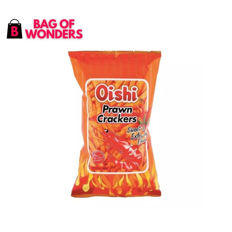 Oishi Prawn Crackers Sweet and Extra Hot Flavor Snacks