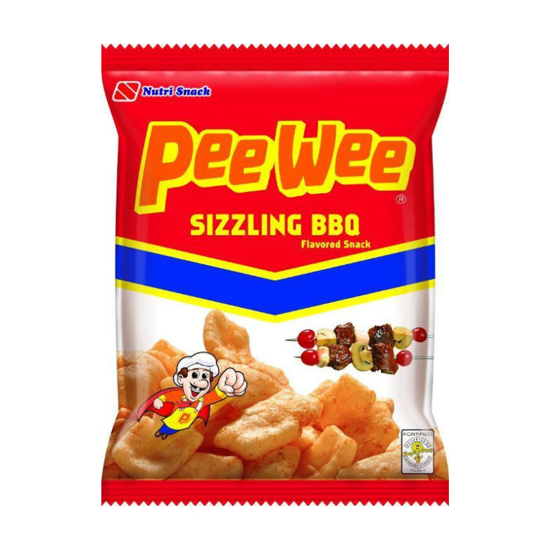 PeeWee Chips Philippine Snack Sizzling Barbecue Flavored Snacks 60g
