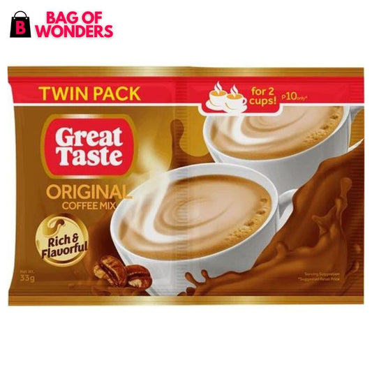 Great Taste 3 in 1 Coffee Original Twin Pack 33Gx10s