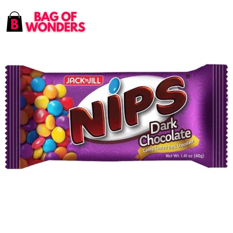 Nips Dark Chocolate Candy Coated Chocolate 40G
